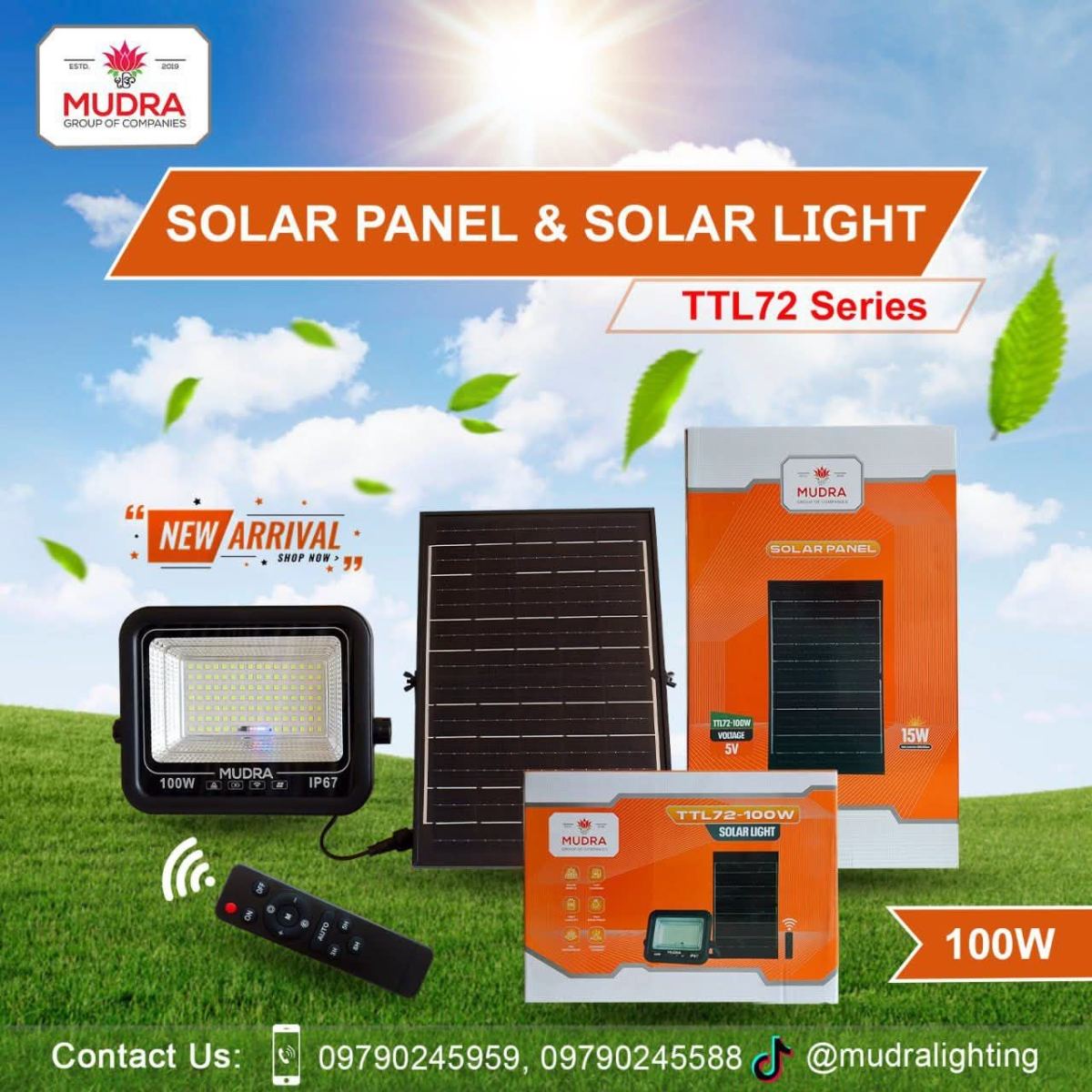 Solar LED Flood Light (100W )